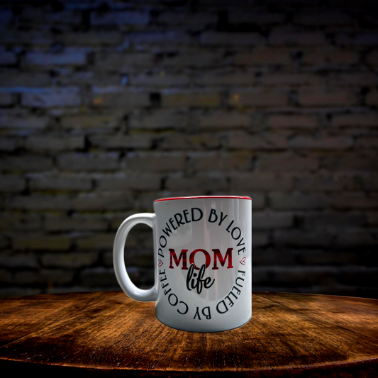 Keramiktasse Mama Mutter Mom, Liebe, rot, Kaffee, Coffee, Life, Geschenk, Überraschung, Muttertag, Geburtstag