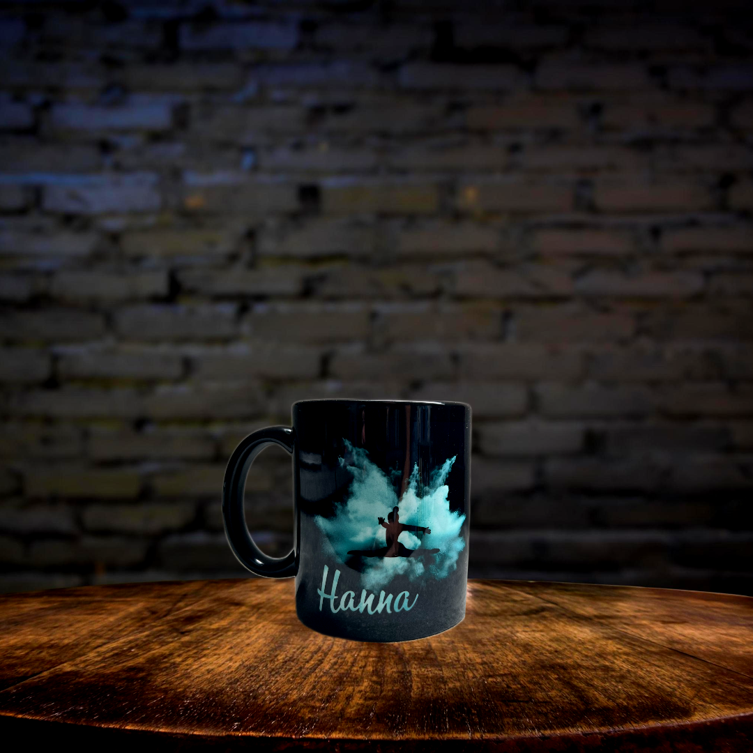 Keramiktasse Turnerin Turnmotiv, Kunstturnen, Sport, personalisiert, Name, Kinder, Geburtstag, Überraschung