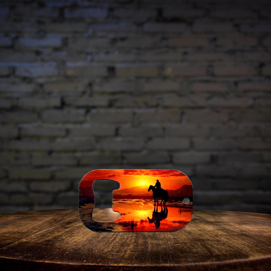 Flaschenöffner Bieröffner, Cowboy, Pferd, Opa, Geschenk, personalisiert, Geburtstag, Bier, Western, Pferd