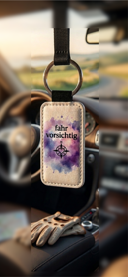 Schlüsselanhänger Fahr vorsichtig Bunt Color Edition Geschenk Auto Fahranfänger